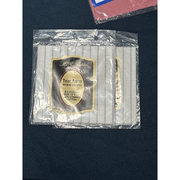 Tear Away Waste Canvas 8.5 Count 12"x12" Cotton Cross-Stitch M.C.G. Textiles 2 - Picture 1 of 3